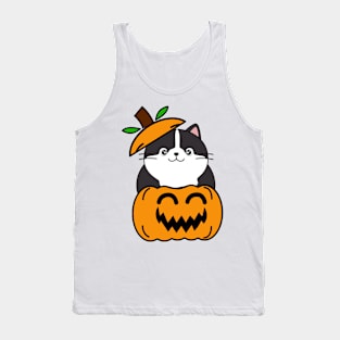 Cute Fat cat is in a pumpkin Tank Top